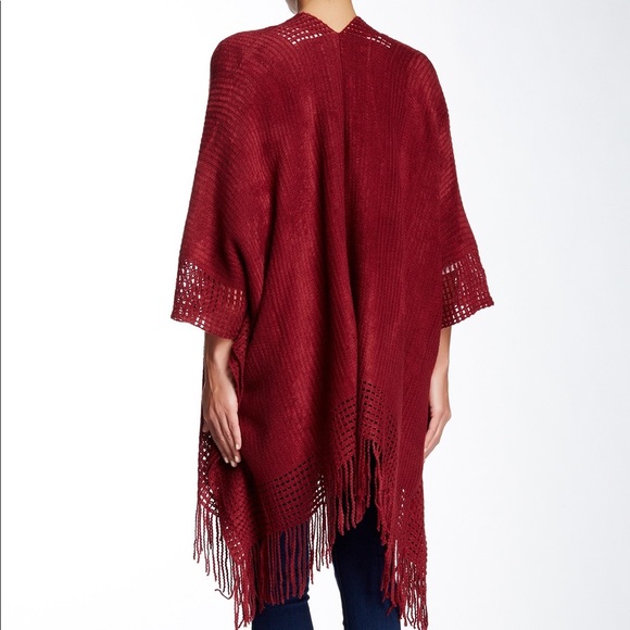Max Studio Fringed Blanket Sweater - Picture 2 of 2